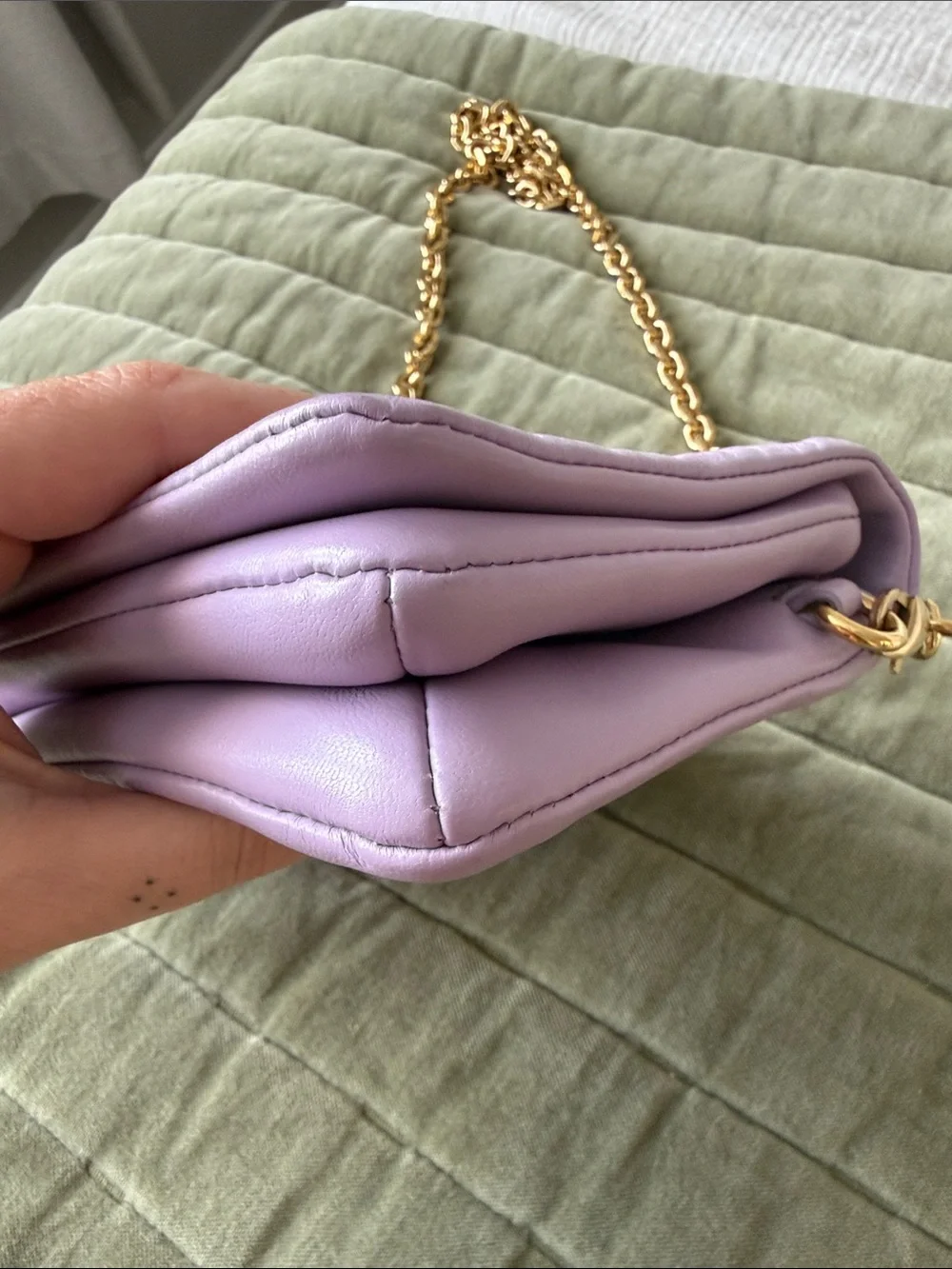 Louis Vuitton Lilac Monogram Coussin Pochette Lambskin Bag with Gold Hardware